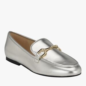 Silver Loafers with Gold Accent NWT